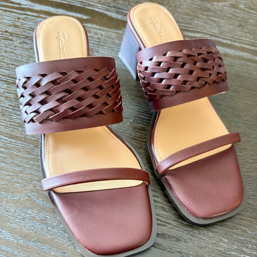 Madewell “The Kaitlin Sandal in Woven Leather. Size 6.5. New without tags.